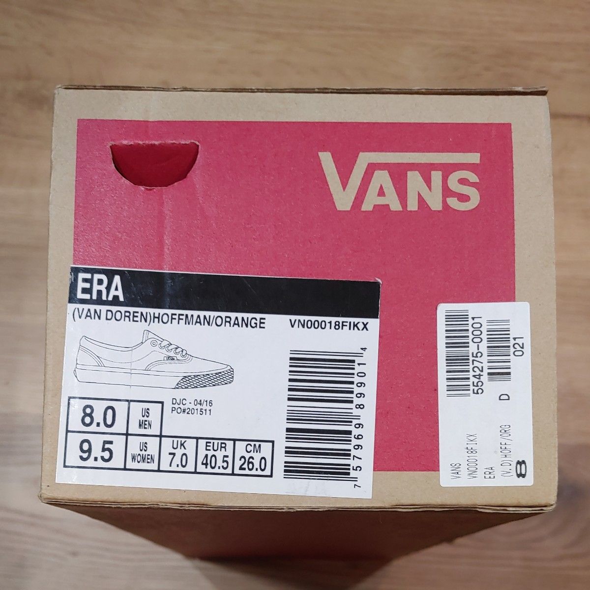 VANS ホフマン エラ Orange 26cm バン ドーレン コラボ( Hoffman Era VAN DOREN)　