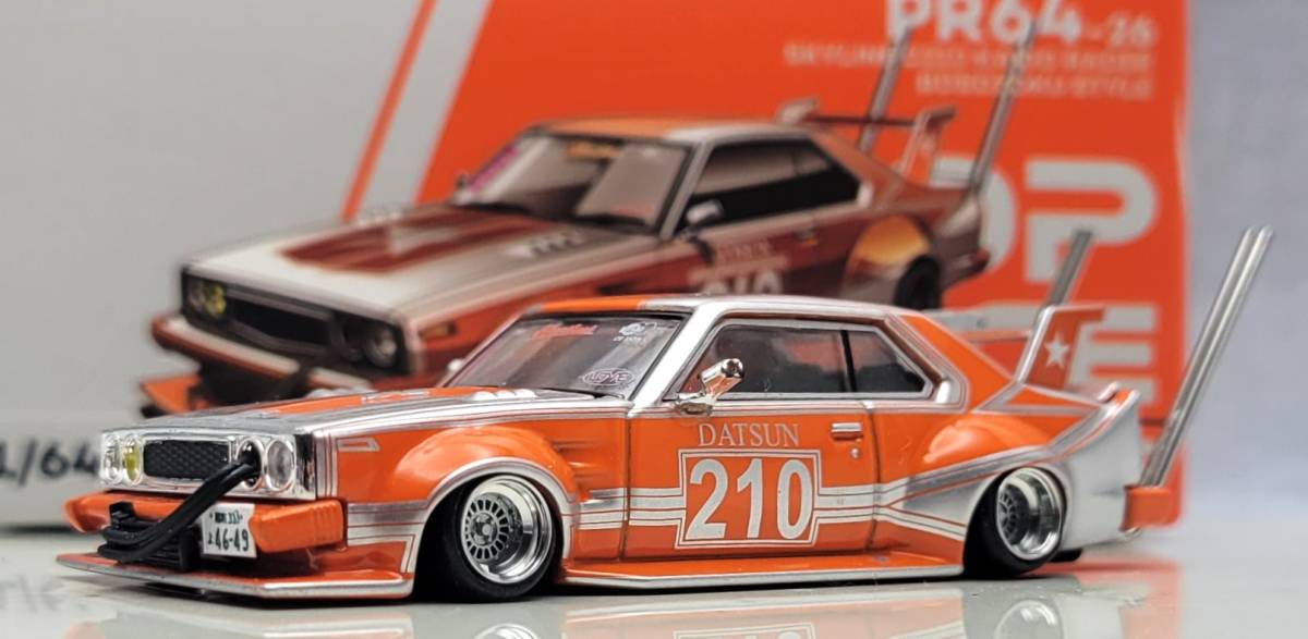 1/64　日産　スカイライン改　ジャパン２Dr　C210　フォーカスレーシング　ホイール　10J／12J アルミ製 深リム 街道レーサー ポップレース_画像2