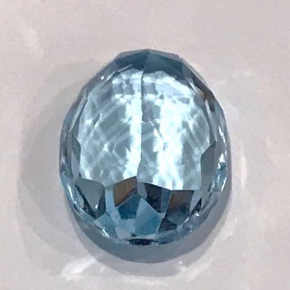  large grain.!7.01ct! [Blue Topaz]so-ting attaching blue topaz oval cut 
