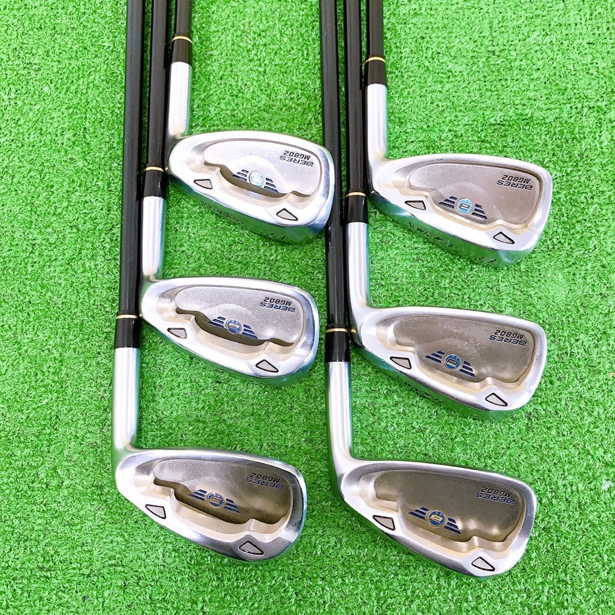 カ23★★最高級 BERES MG802 HONMA 6本アイアンセット Rフレックス 星2S ゴールド GOLD 金 ホンマ ベレス 本間ゴルフ 日本製 JAPAN STAR_画像2