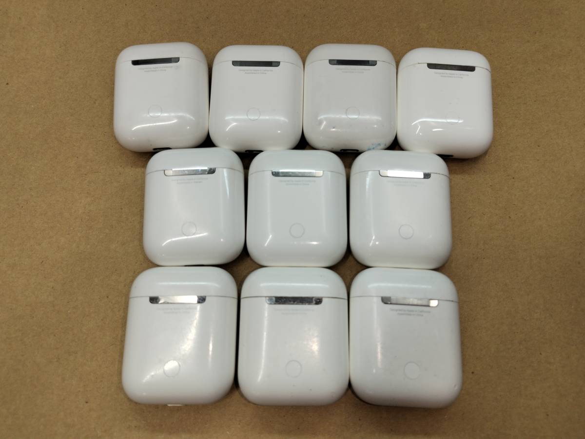 【USED】 NH2323 Apple 純正 Airpods アップル エアーポッズ 第2世代 A1602 充電ケース 10個セット_画像2