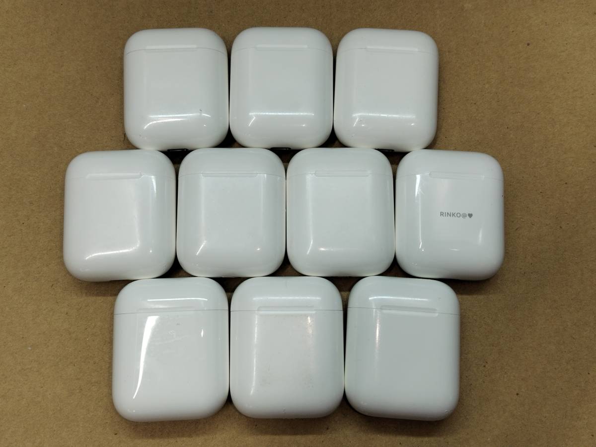 【USED】 NH2323 Apple 純正 Airpods アップル エアーポッズ 第2世代 A1602 充電ケース 10個セット_画像1