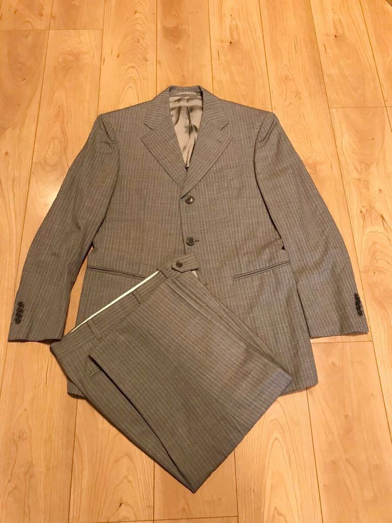 UNITED ARROWS United Arrows stripe suit top and bottom set light gray size42