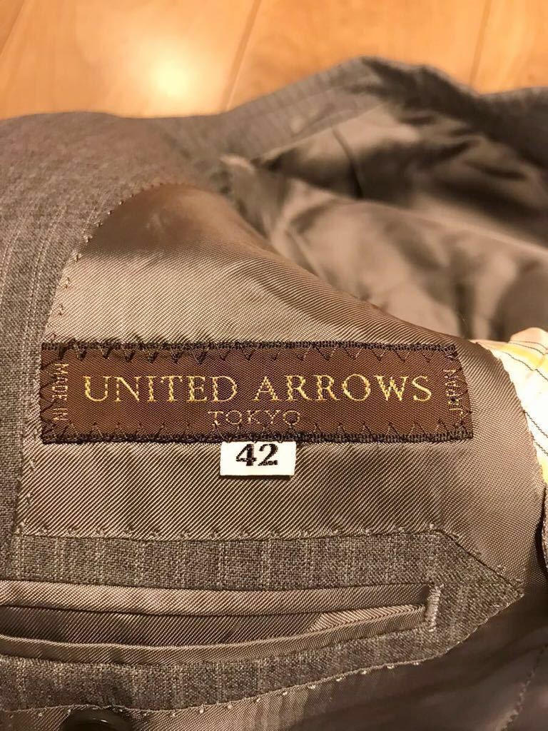 UNITED ARROWS United Arrows stripe suit top and bottom set light gray size42