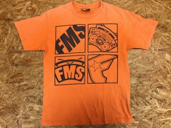 フェイマス FAMOUS ストリート ヒップホップ スケート 裏原 半袖Tシャツ メンズ M オレンジ_画像1