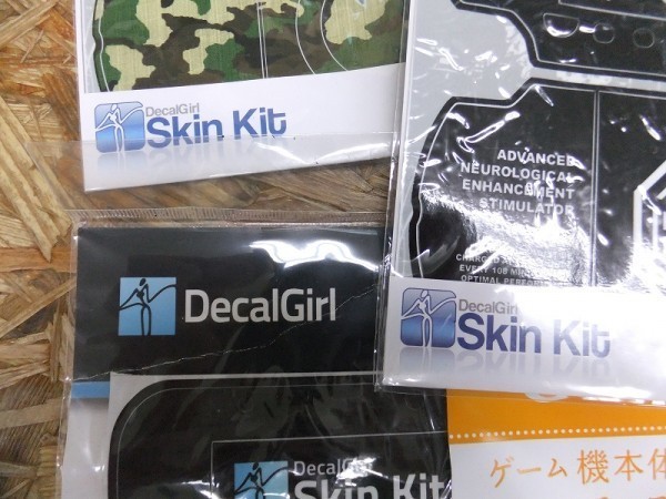 未使用品 Decalgirl デカールガール PSP Nintendo 3DS XL ドレスアップ シール 黒 カーキ_画像2