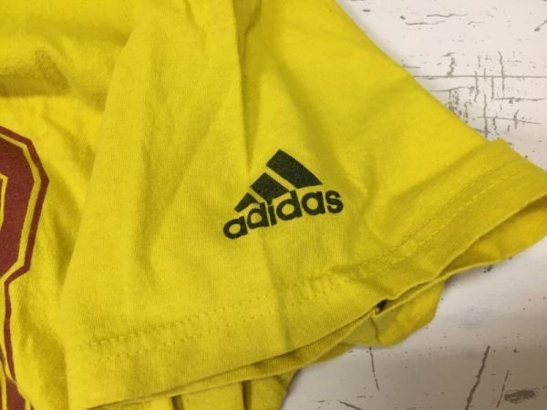 アディダス adidas DENVER デンバー SOCCER サッカー スポーツウェア アメカジ カレッジ 半袖Tシャツ メンズ M 黄色_画像3