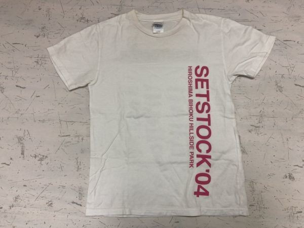 セットストック SETSTOCK 2004 広島 備北丘陵公園 フェス 氣志團 斉藤和義 半袖Tシャツ カットソー キッズ・レディース 150 白_画像1