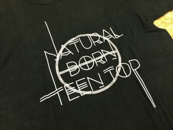 NATURAL BORN ティーントップ TEEN TOP 韓国 K-POP アイドル アルバム 半袖Tシャツ ファングッズ メンズ 綿100% L 黒_画像3