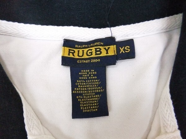 RALPH LAUREN RUGBY ラルフローレン ラグビー レディース 綿 スパンデックス混 スカル刺繍 半袖ポロシャツ 白 サイズXS_画像2