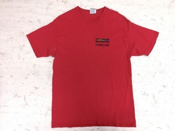 Snelling Staffing Services 企業モノ アメリカ 人材派遣会社 アメカジ 半袖Tシャツ メンズ コットン100% L 赤_画像1