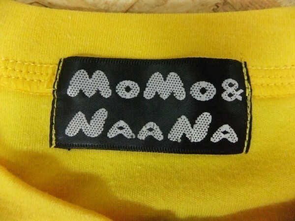 MoMo&NAANA レディース オールド 古着 チェーン付きハーフジップ キャラ刺繍柄 半袖Tシャツ 原宿系_画像2