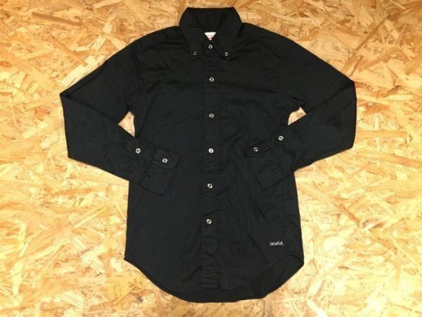  X-girl X-girl Logo embroidery button down long sleeve shirt lady's made in Japan cotton 98% 1 black 