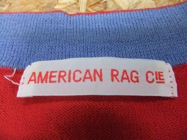 美品 AMERICAN RAG CIE アメリカンラグシー レディース 綿100% 薄手 ハーフスリーブ ボーダー コットンニット カーディガン_画像2