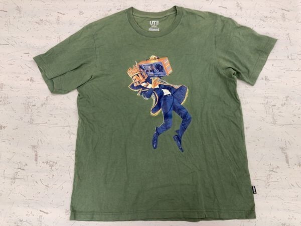 ユニクロ UNIQLO UT フォートナイト FORTNITE ゲーム 半袖Tシャツ カットソー メンズ 大きいサイズ XL カーキの画像1