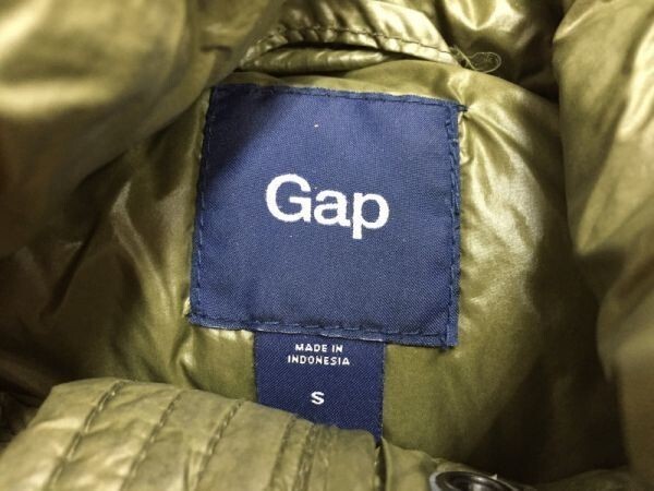 ギャップ GAP ダウンジャケット レディース イミテーションファー ナイロン100% ダウン90% フェザー10% S カーキ_画像2