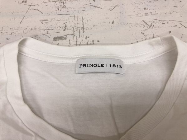 プリングル PRINGLE 1815 三陽商会 ジャガードニットプリント モード 半袖Tシャツ カットソー レディース 日本製 38 白_画像3