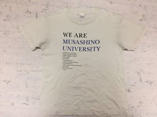 武蔵野大学 半袖Tシャツ メンズ プリントスターボディ オープンキャンパス スタッフ STAFF カレッジプリント ジャパン S 白_画像1