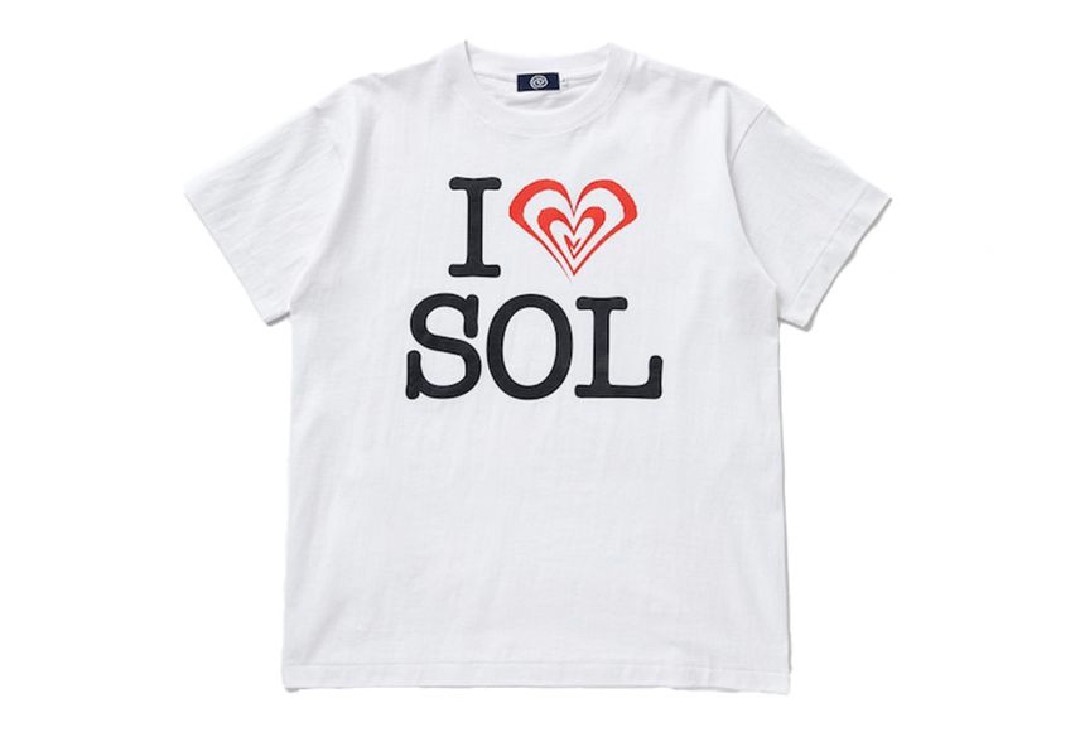 SOL soonerorlater I LOVE SOL Tee スーナーオアレイター アイ ラブ SOL ホワイト ぐるぐる なると_画像1