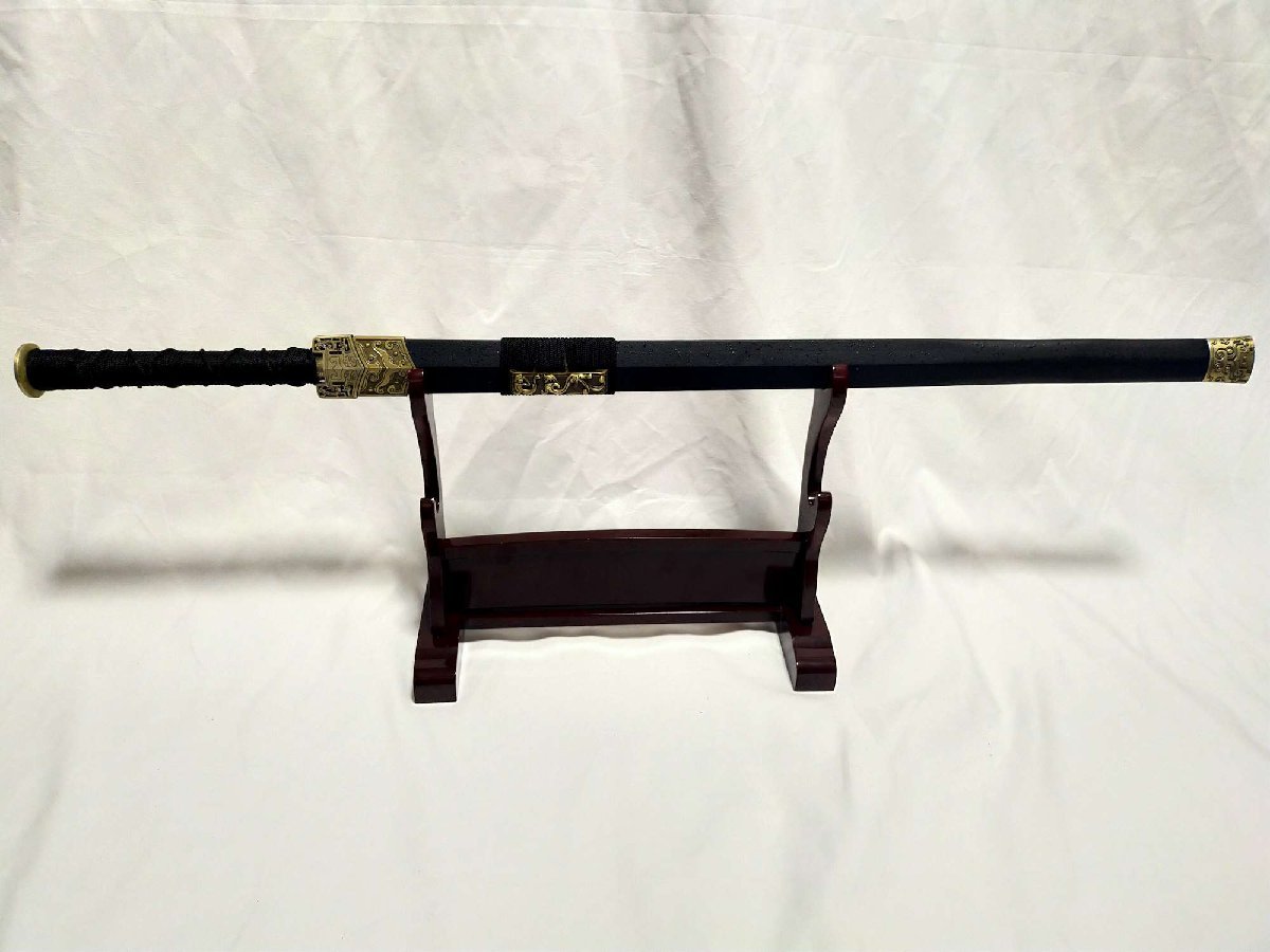  old fee China. .( black stone eyes ) bamboo light sword blade .. sword China . China . fake sword cosplay iai katana interior Chinese Annals of Three Kingdoms 