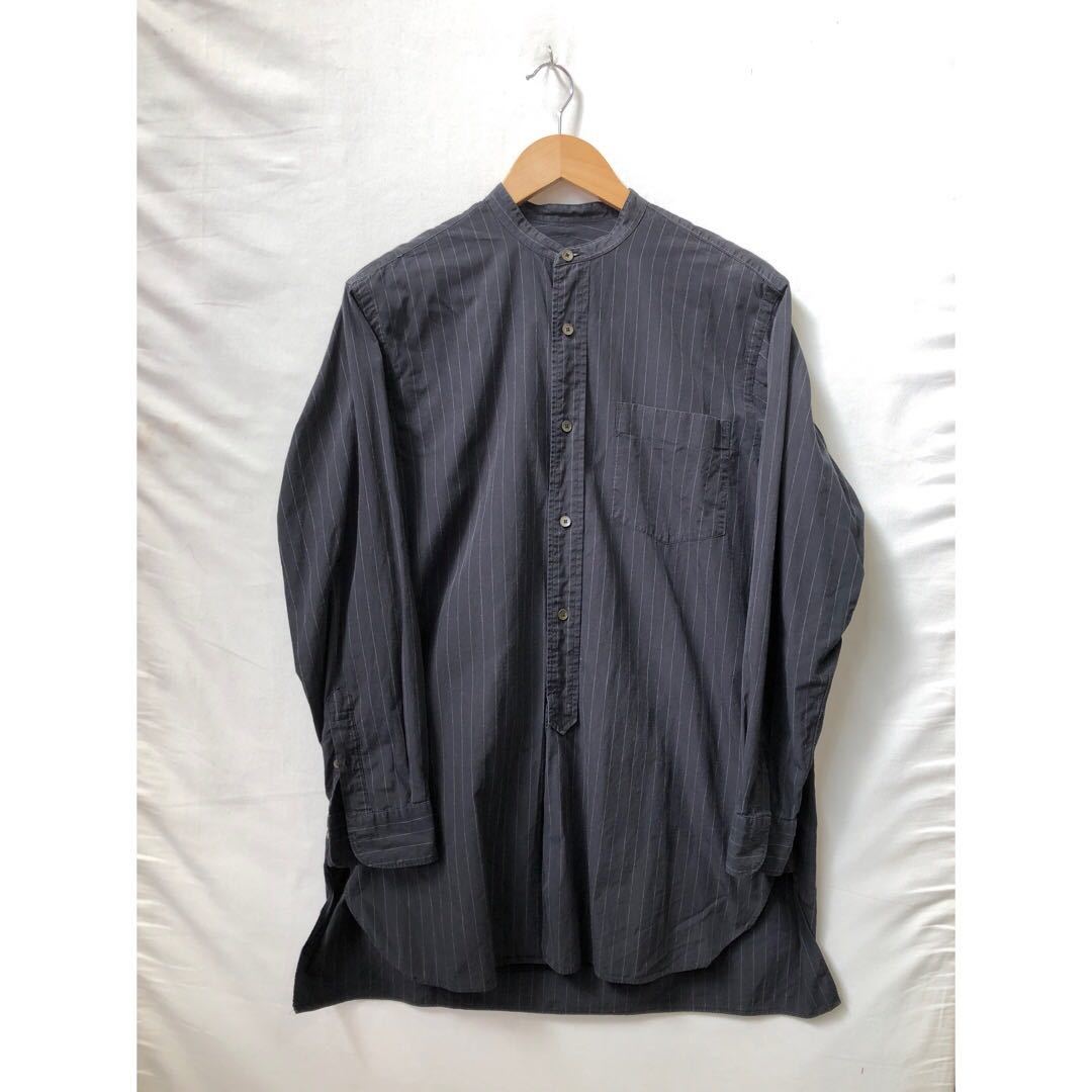 【COMOLI】バンドカラーシャツ コモリ サイズ 1 NVY 長袖シャツ J03-02002 ts202402