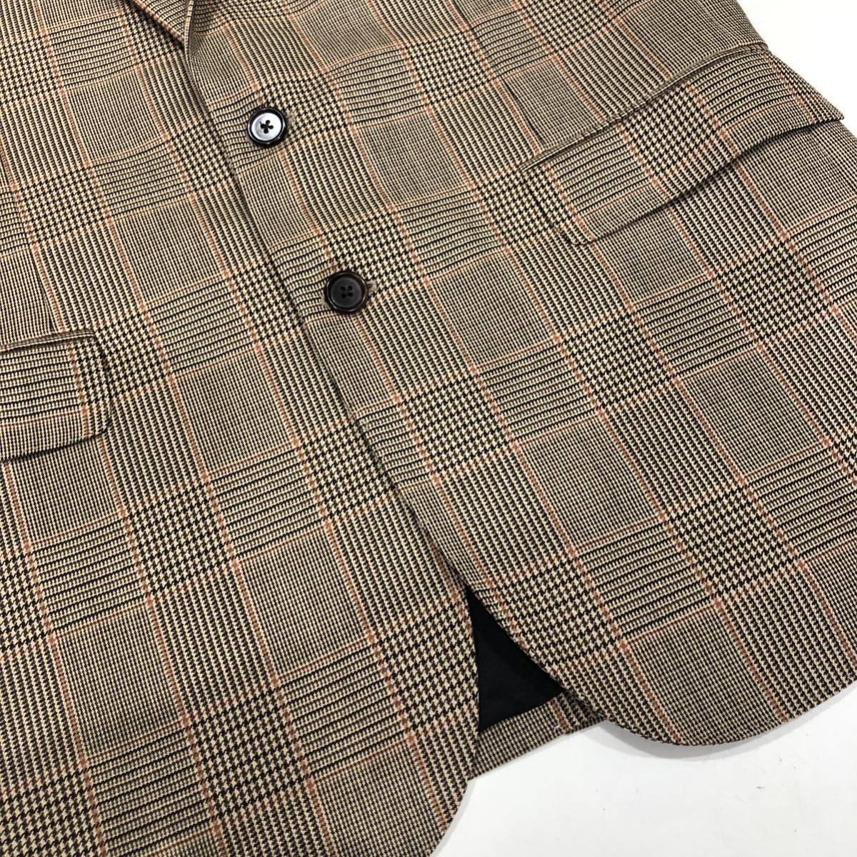 [CELINE] Celine tailored jacket 2V49F012J Glenn check beige men's 36 ts202402