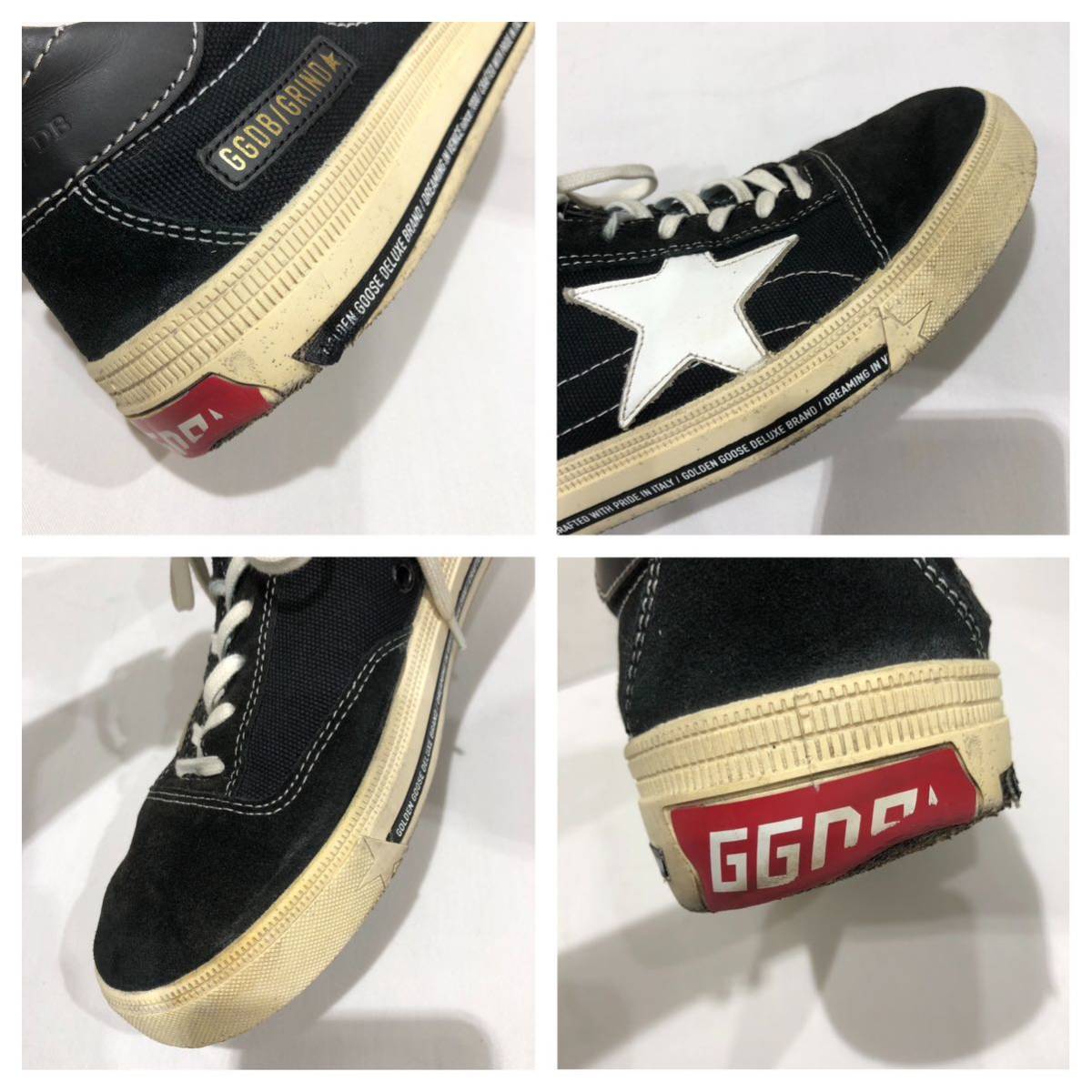 【GOLDEN GOOSE】ゴールデングース GRIND STAR グラインドスター スニーカー 2019SS ブラック メンズ 42 スウェード キャンバス ts202402_画像10