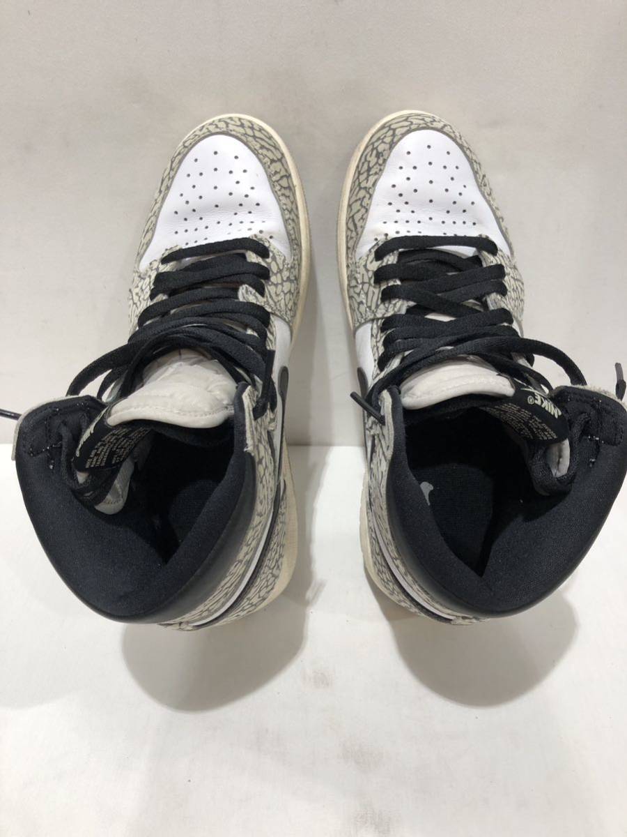 【NIKE】Air Jordan 1 High OG White Cement ナイキ 28cm DZ5485-052 ts202402_画像4