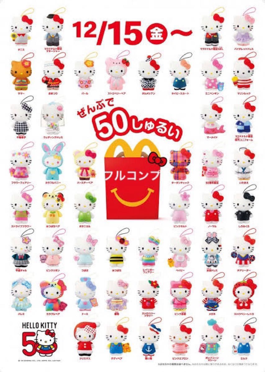 マクドナルド ハッピーセット ハローキティ 50周年 おもちゃ