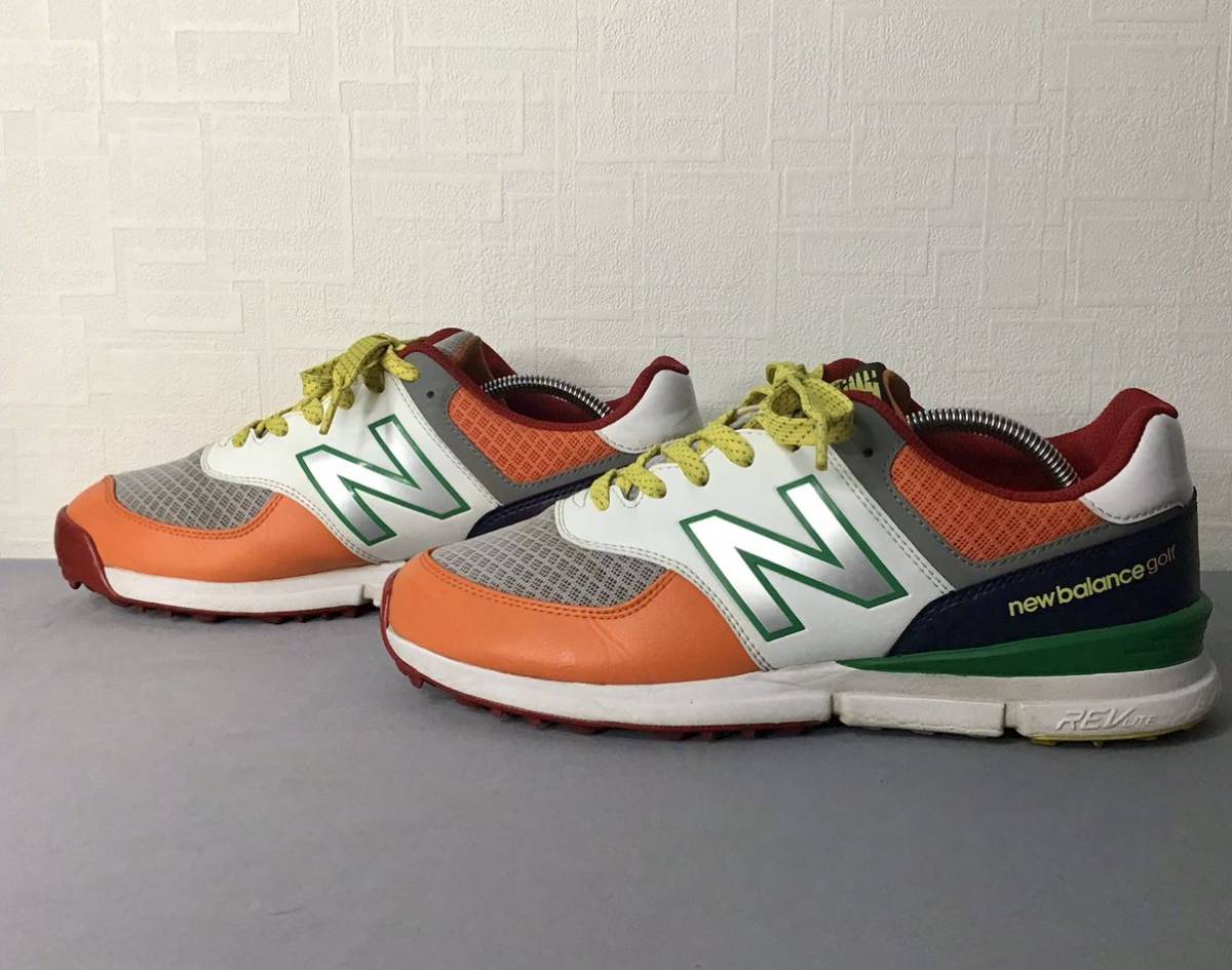 [ superior article ] New balance UGS574MC 25.0cm / golf shoes spike less multicolor 
