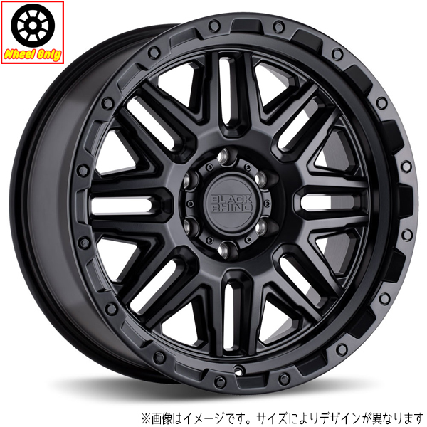 お取り寄せ 新品 ホイールのみ 4本 18インチ ブラックライノ ALAMO Matte Black w/Black Bolts 18x9 -18 8H170P