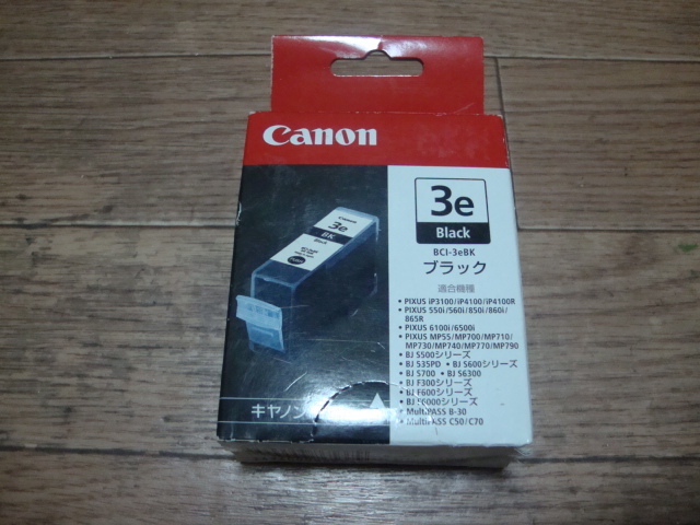 ★ 新品・送料無料 Canon インクカートリッジ ブラック BCI-3eBK キャノン 黒 純正品 ★_画像1