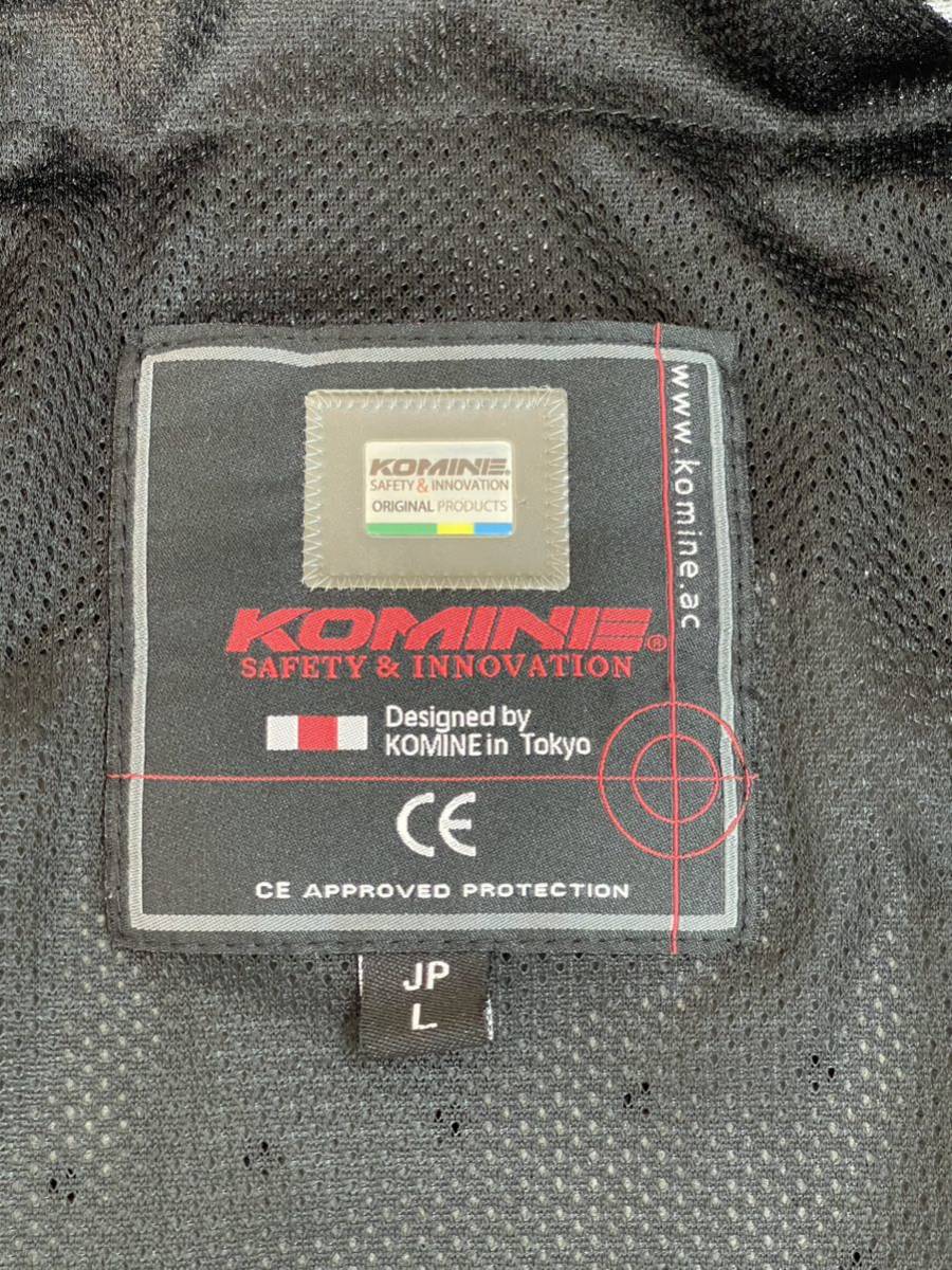 KOMINE コミネ ライダース メッシュジャケット バイクジャケット　Lサイズ　07-140 ひじ、肩、背中、胸プロテクター入り_画像5