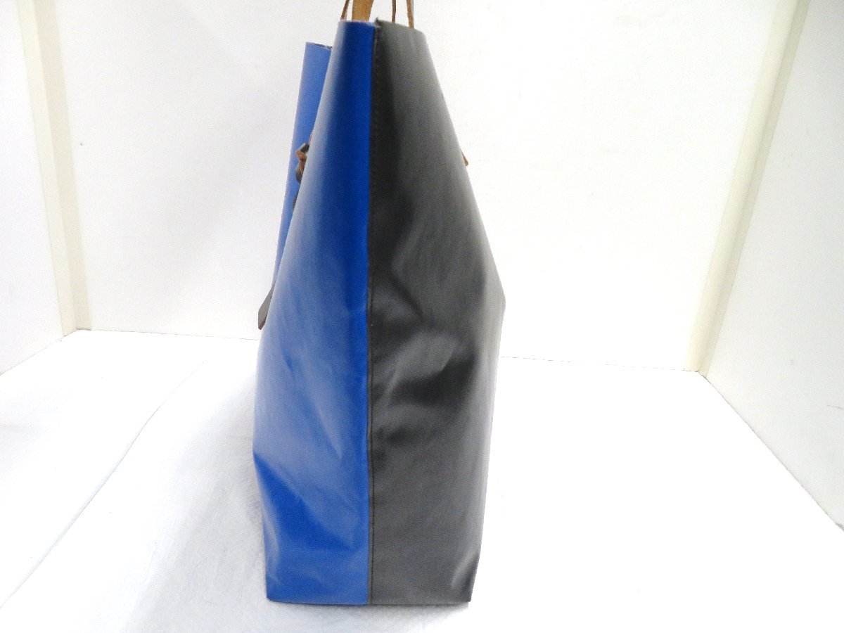 MARNI　マルニ　トートバッグ　ショルダーバッグ　黒×青　付属品:タグ　4316_画像4