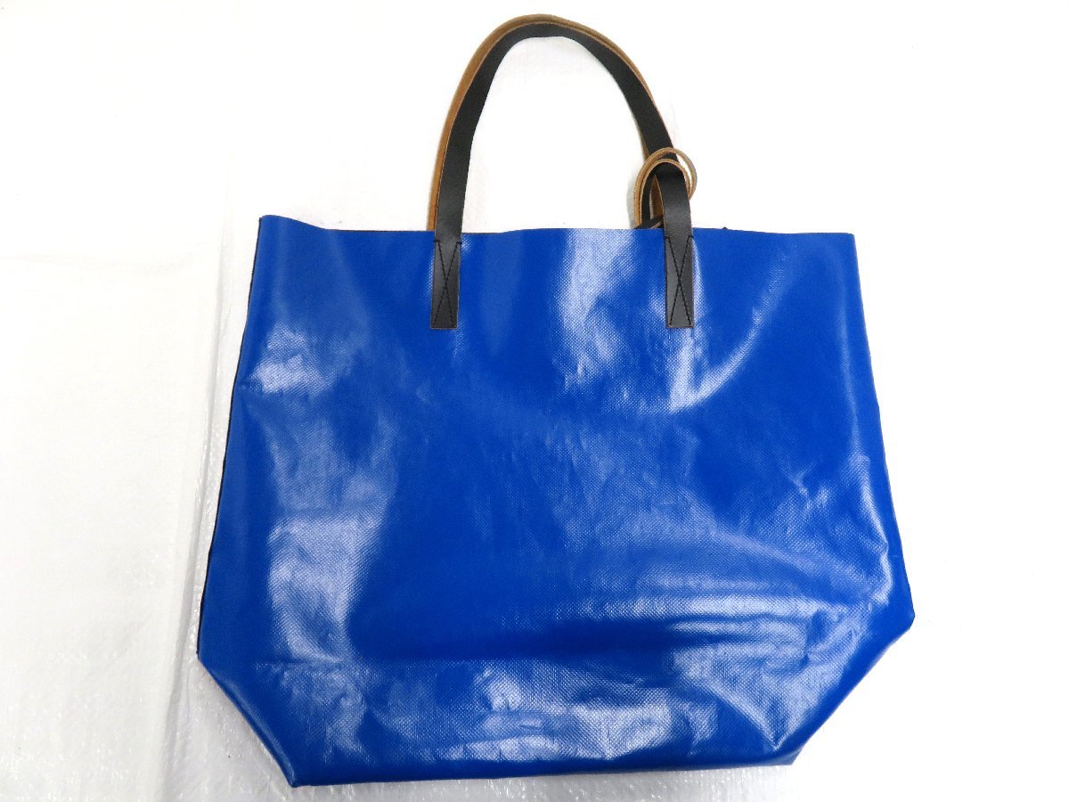 MARNI　マルニ　トートバッグ　ショルダーバッグ　黒×青　付属品:タグ　4316_画像2