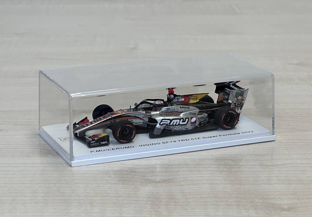 新品未展示品 1/43 Spark スパーク P.MU/CERUMO INGING TRD01F 2022年 Super Formula スーパー フォーミュラ#38 坪井 翔 SJ124 500台限定_画像2