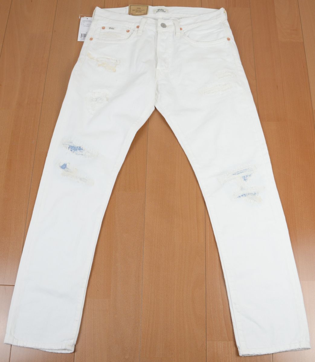 ●定価36300円POLO RALPH LAUREN ポロラルフローレンSULLIVAN SLIMサリバンスリムデニムパンツ(30-30(76cm)(実質80cm),ホワイト)新品_画像2