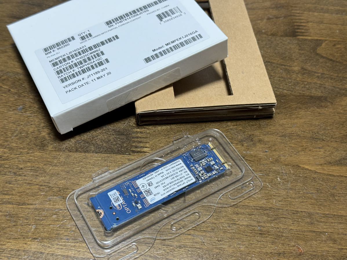 ★新品★Intel Optane メモリ 16GB M10 PCIe M.2 2280 SSD_画像1