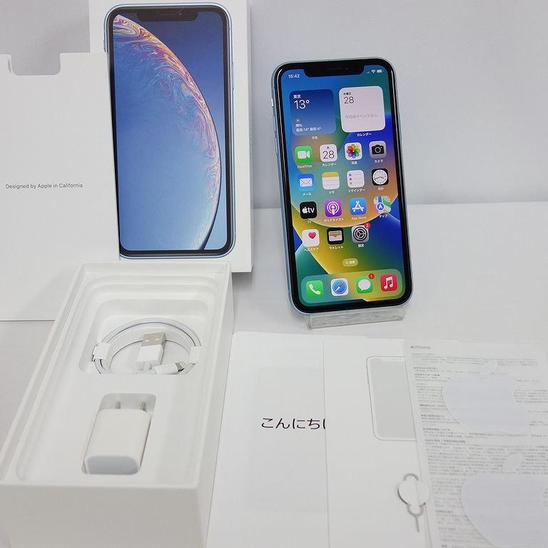 美品 **60日保証** iPhone XR 64GB ブルー docomo NW利用制限〇 残債なし インボイス対応可 送料無料 【本0228-120-0228本】兼P