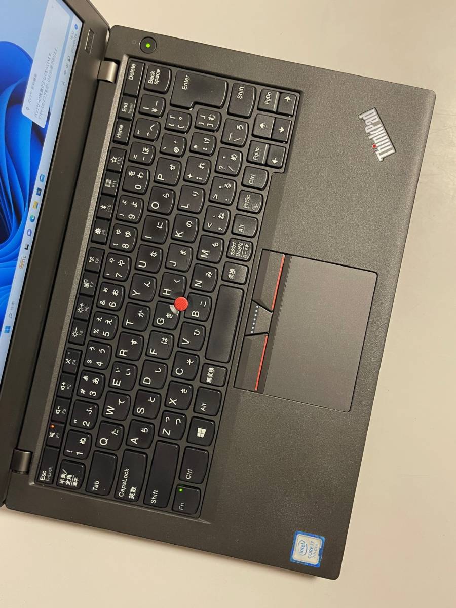 送料無料 処分価格 Lenovo ThinkPad X270 第7世代Core-i7 7500U 2.7Ghz～ターボ最大3.5Ghz/メモリ8GB/SSD128GB/Webカメラ/Wi-Fi/FullHD_画像2