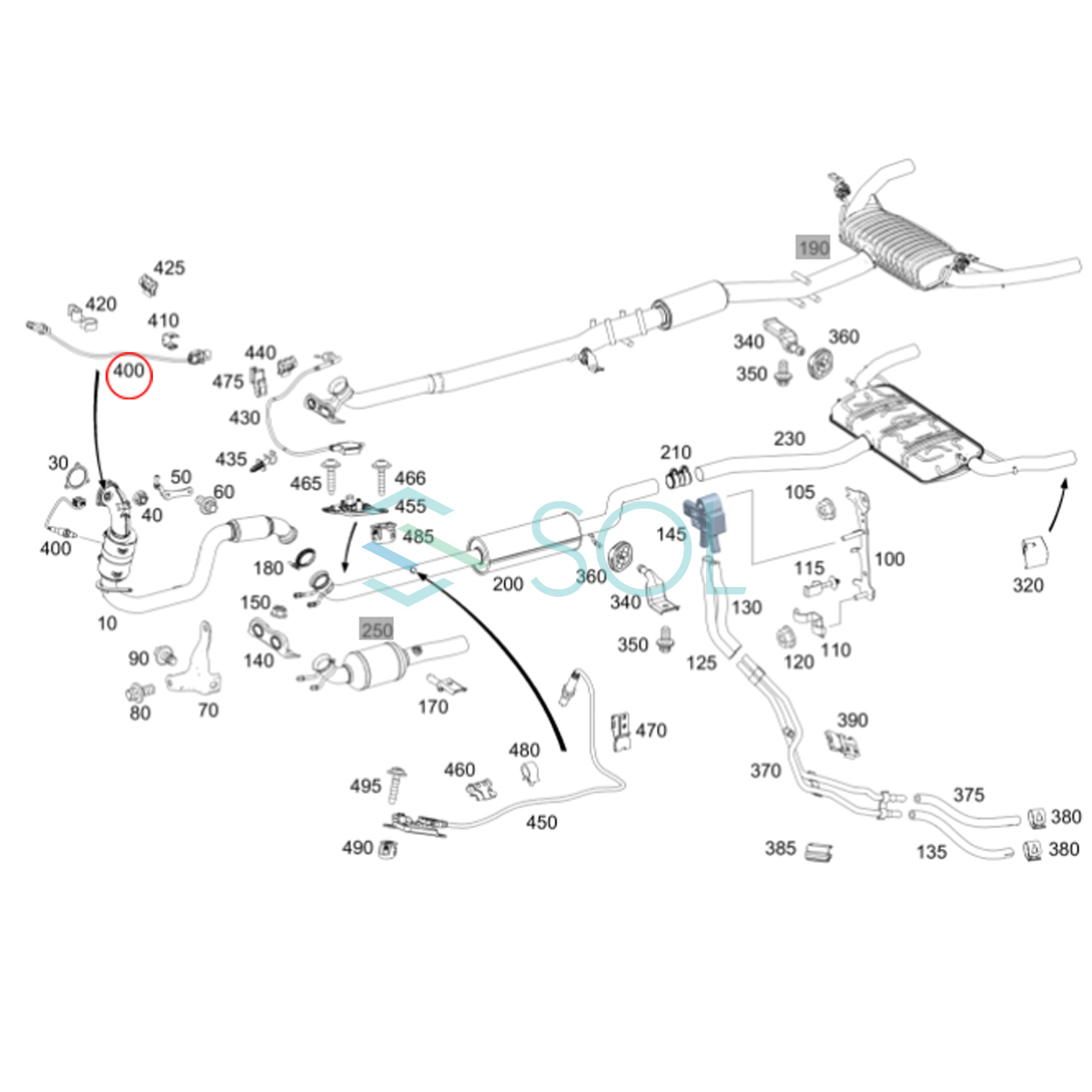 ベンツ W176 W246 W117 O2センサー ラムダセンサー BOSCH製 A180 A250 A45 B180 B250 CLA180 CLA220 CLA250 CLA45 0075426318_画像4