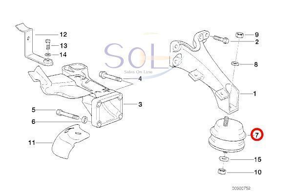 BMW E36 E46 E90 E91 Z3 エンジンマウント M3 2.0 2.2i 2.8 3.0i 11812283798 11812228298 11817837985 出荷締切18時_画像2