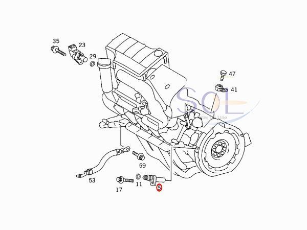 ベンツ W168 W202 W208 W210 クランクシャフトセンサー クランクポジションセンサー A160 C200 C230 CLK200 E230 0031537428 0031537228_画像2