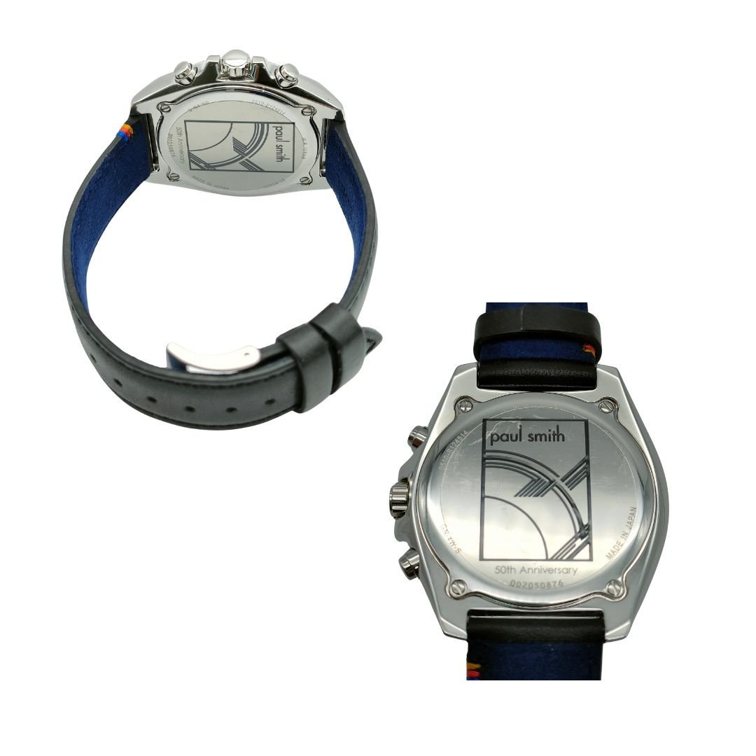 ポールスミス Paul Smith 腕時計 クロノグラフ 50周年 Archives アーカイブス ブラック×ピンク メンズ 400本限定モデル S645の画像6