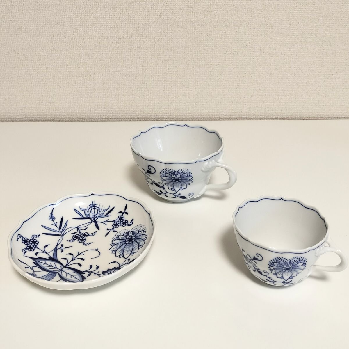 マイセン Meissen コーヒーカップ＆ソーサー 1セット 大きめティーカップ 1点 おまとめ ブルーオニオン 洋食器 食器 アンティーク J179_画像2