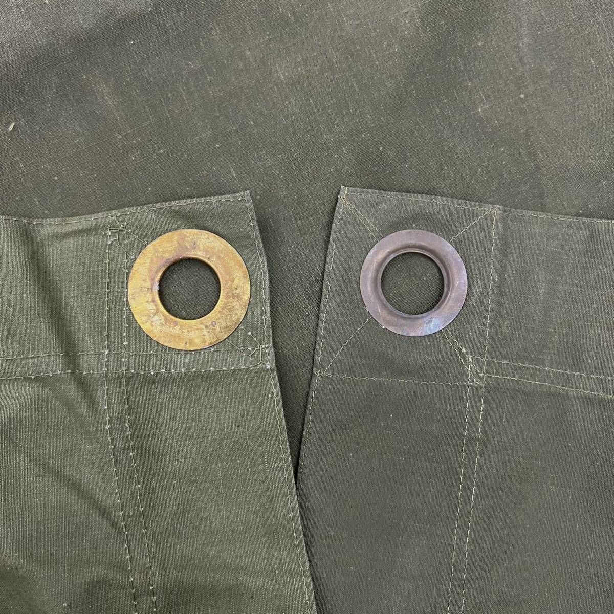 ①【2枚組】希少レア デッドストック ルーマニア 軍幕 ポンチョ ①【2枚組】希少レア デッドストック ルーマニア 軍幕 ポンチョ