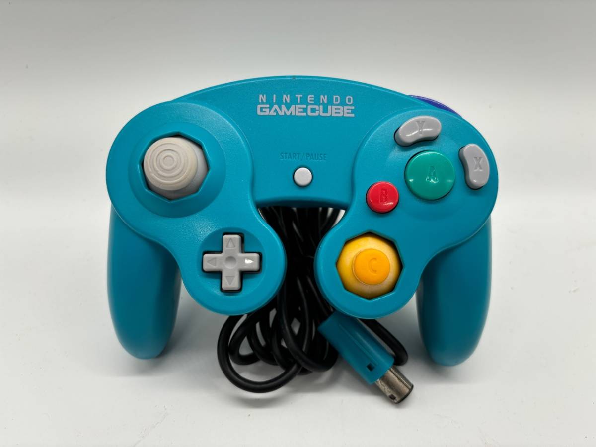  free shipping! operation verification ending! beautiful goods! Game Cube emerald blue emerald green controller GC