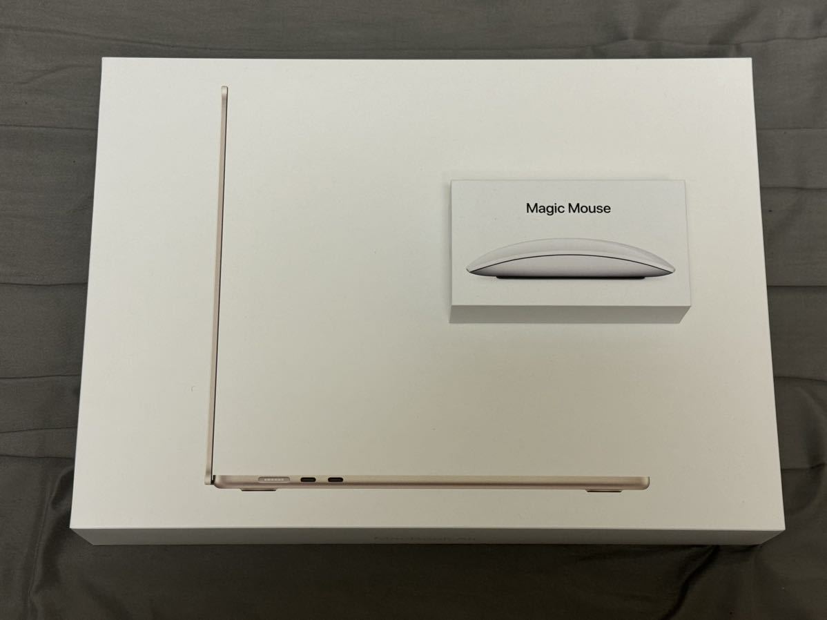 【2024/1/8購入品】15インチMacBook Air M2 15インチ スターライト8GBメモリ 256GB SSD Magic Mouse 付属_画像1