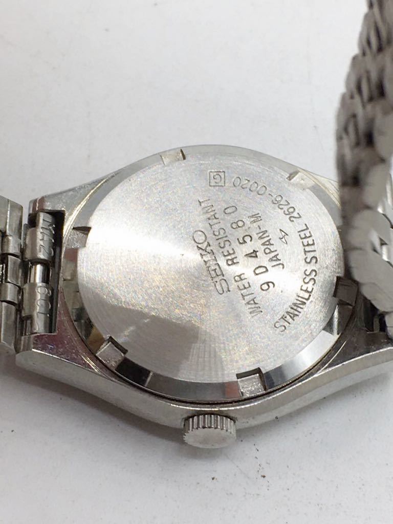 SEIKO QUARTZ レディース3針 アナログ腕時計 セイコー デイデイト表示 デッドストック　2626-0020 当時物 シルバー系文字盤_画像8