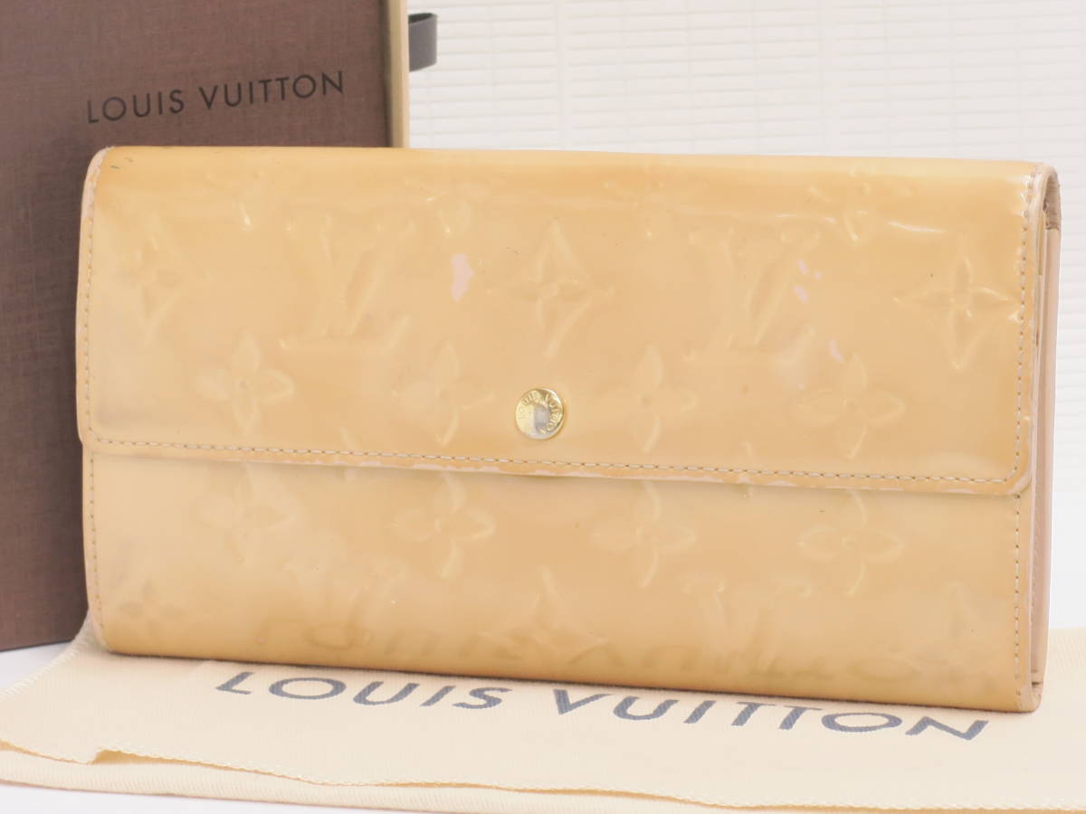 ルイヴィトン　ヴェルニ　ポルトフォイユ・サラ　長財布　ベージュ　M91764　LOUIS VUITTON　18678803